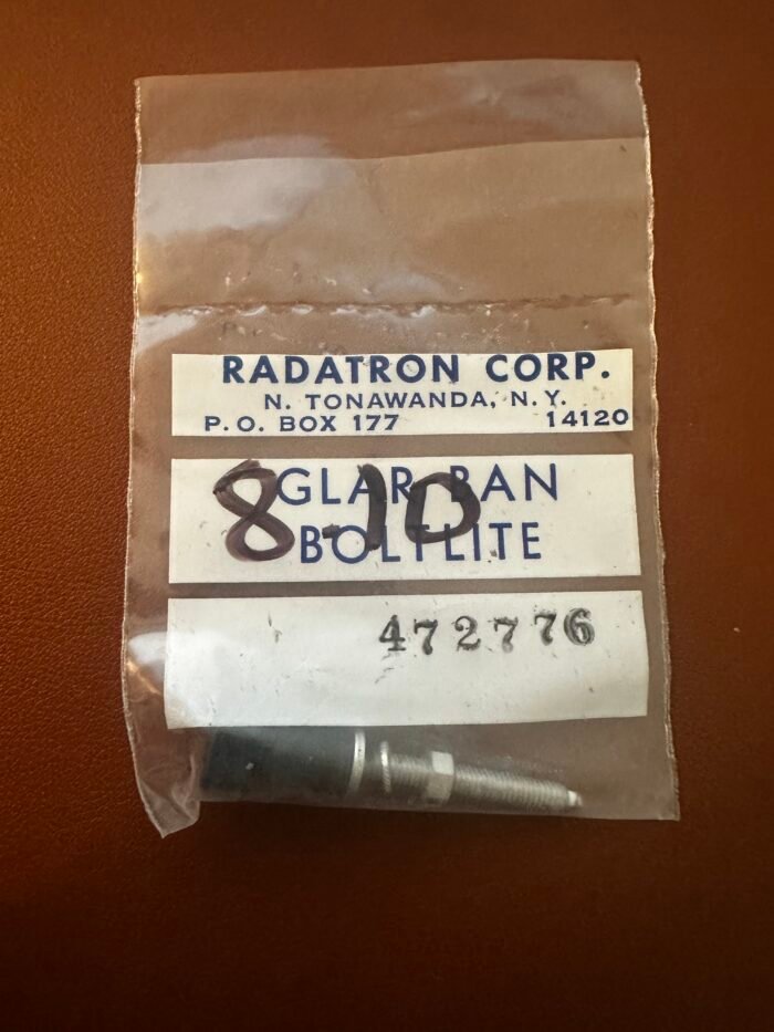 RADATRON CORP. GAR BLAN BOLT LITE , POST LIGHT P/N 472776