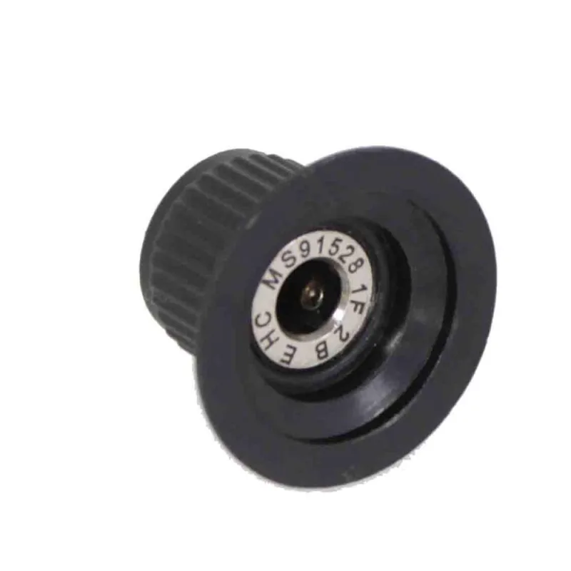 MS91528-1F2B CONT KNOB BLK W/WHT ARROW ON B