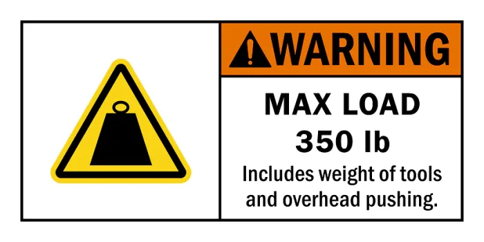 AeroCreeper Warning Labels