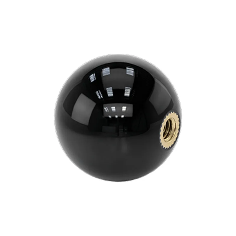 Black Phenolic Plastic Ball Knob 10-32 Threaded Hole 1 Diameter Head