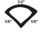 Quarter Round Door Seal Hollow