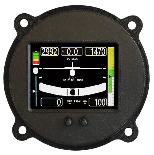 Radiant 2-1/4 SafePanel Mini Glass with Turn Coordinator with ASI Non-TSO RI-2025-13-SPAVA