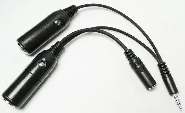 Pilot USA PA 85 Dual GA To Icom A5 A23 Adapter & PTT Input