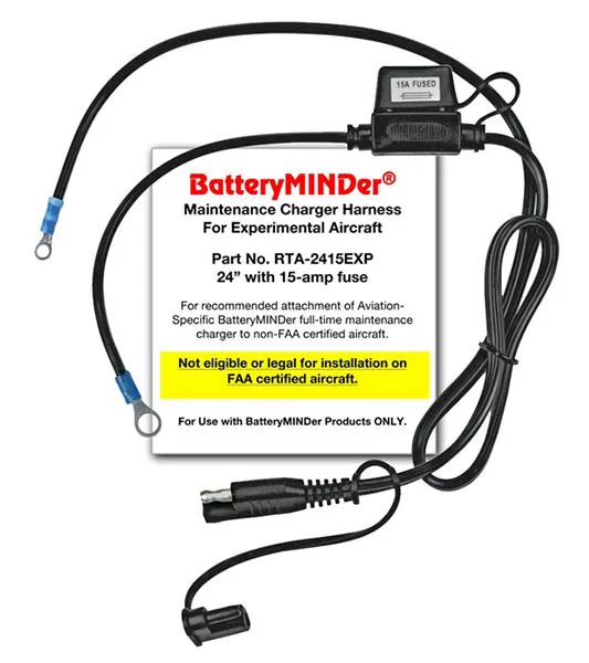 BatteryMINDer Maintenance Charger Harness For Experimental Aircraft