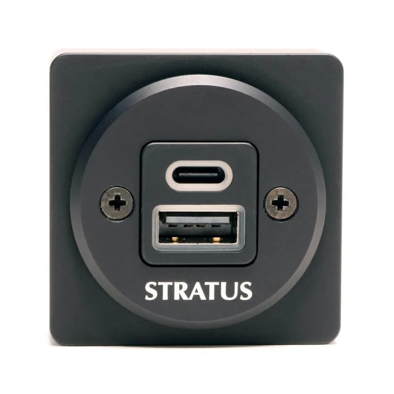 Appareo Stratus Power Pro USB-C / USB-A Panel Mount Charger FAA-TSO