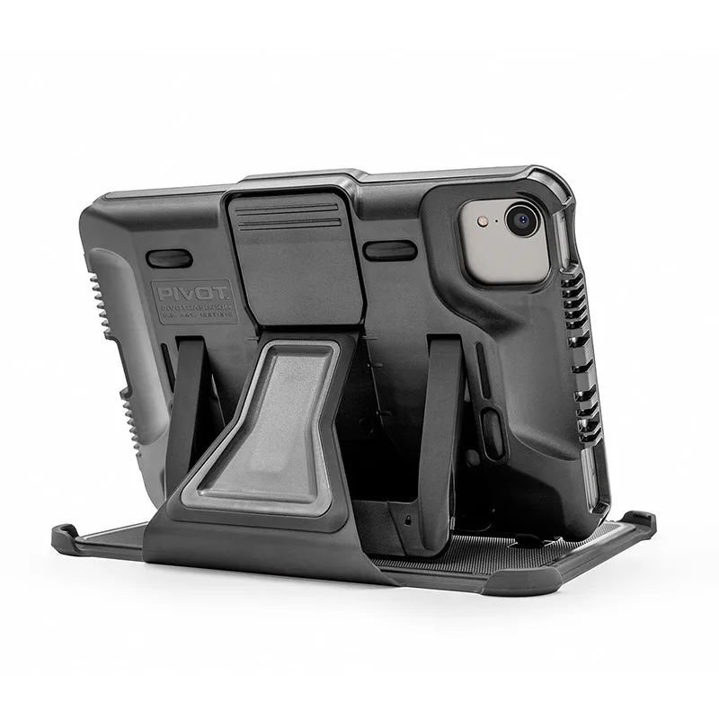 Flyboys Pivot Case- iPad Mini 6 / 7 / A17 Pro – Black Body / Black Clip