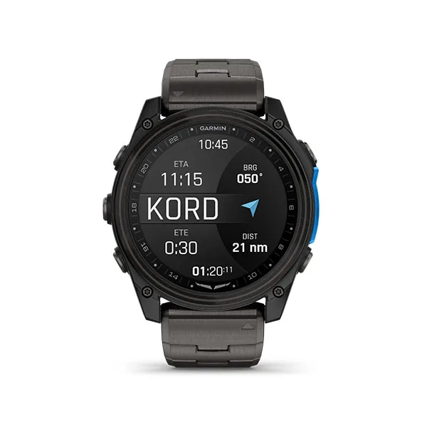 Garmin D2 Smart Watch Mach 2 51mm Aviator GPS – Titanium Bezel – Carbon Grey Titanium Band – North America 010-02905-30