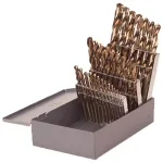 Drill Bit Set 1/16-1/2 Fraction Cobalt 29Pc USA