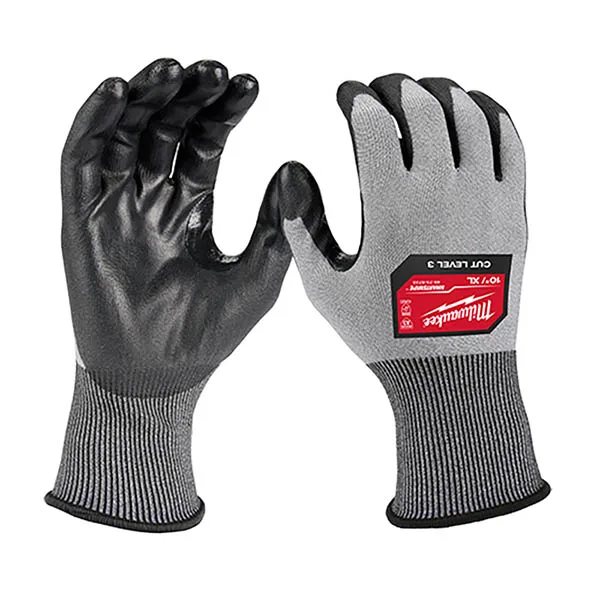 Milwaukee Cut Level 3 High Dexterity Polyurethane Dipped Gloves (Xl)