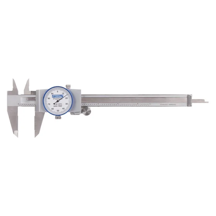 12-06273 → Somma Aero Fowler 0 To 6 Inch White Machinist Grade Dial Caliper