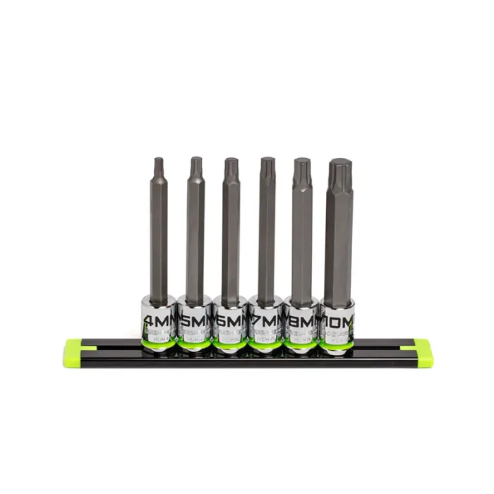 GRIPEDGE – 6-Pc 3/8 Drive Long Metric Hex Driver Set