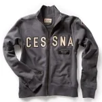 Cessna Sweater Zip Blue Large