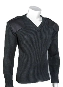 V-Neck Pullover Sweater Dark Navy Med Durapil Acrylic