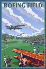 Postcard Boeing Field