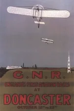 First Aviation Races Doncaster Postcard