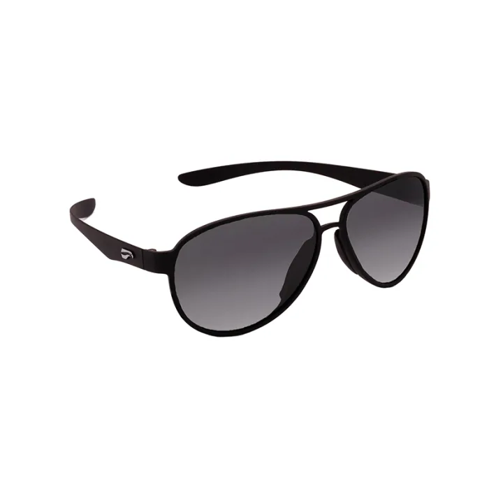 13-23372 → Somma Aero Cooper Narrow Aviator Matte Black Mirrored Sapphire Tint