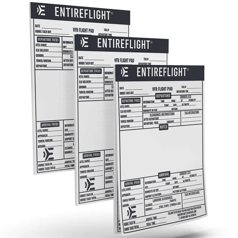EntireFlight VFR Flight Pad 3-Pack