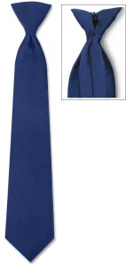 Clip-On Tie Navy Long