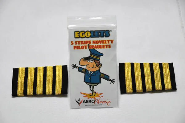 Egolets: 5 Stripe Gag Epaulets (Gold/Black)