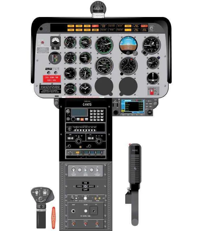 Aviation Training Graphics – Robinson R22 Beta Cockpit Poster