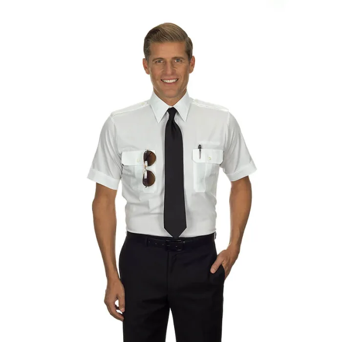 V5008_100 → Somma Aero Pilot Shirt Men Short Sleeve 18 Tap