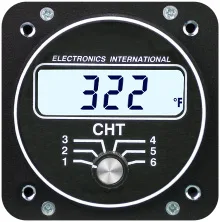 Electronics International C-6 CHT Six Channel Gauge 2-1/4 TSO