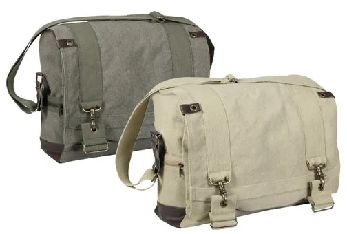 Vintage B-15 Pilot Messenger Bag – Olive Drab