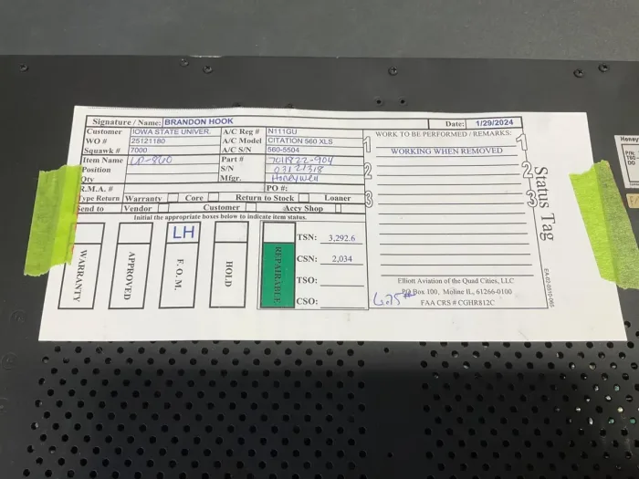 7011822-904 HONEYWELL LP-860 LIGHTNING PROCESSOR (AS REMOVED, WORKING)